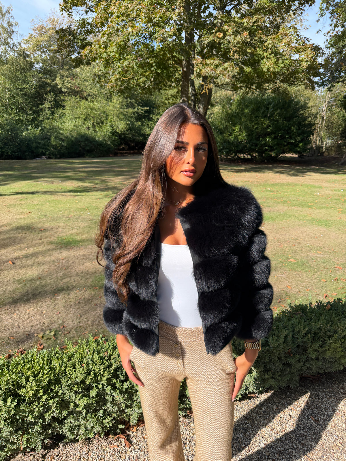 Black Cropped Fur