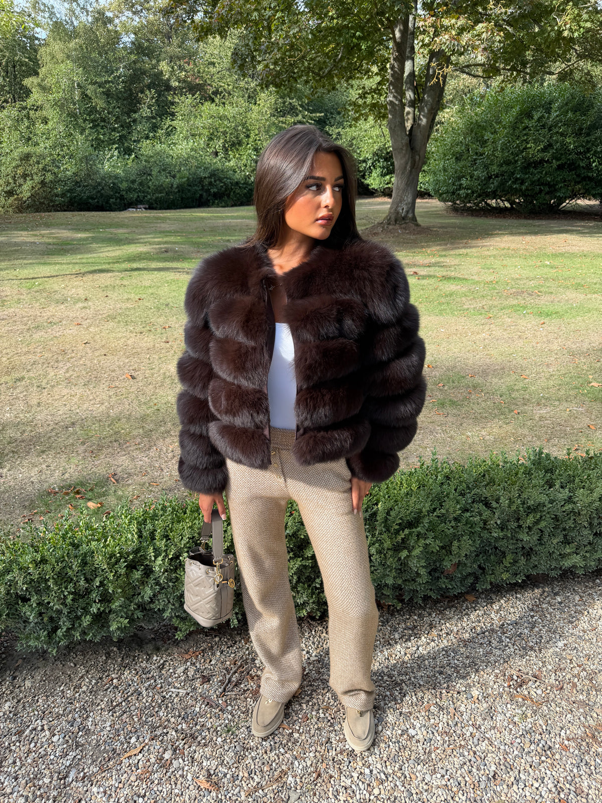 Chocolate Brown 6 Row Fur